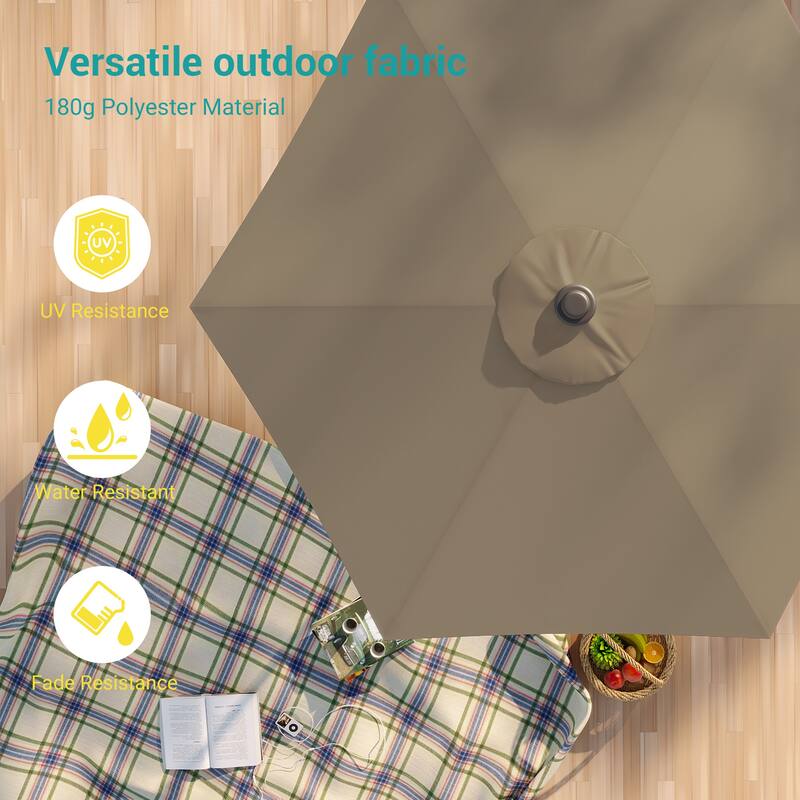 Bonosuki 7.5-foot Waterproof Sunshade Canopy Patio Umbrella