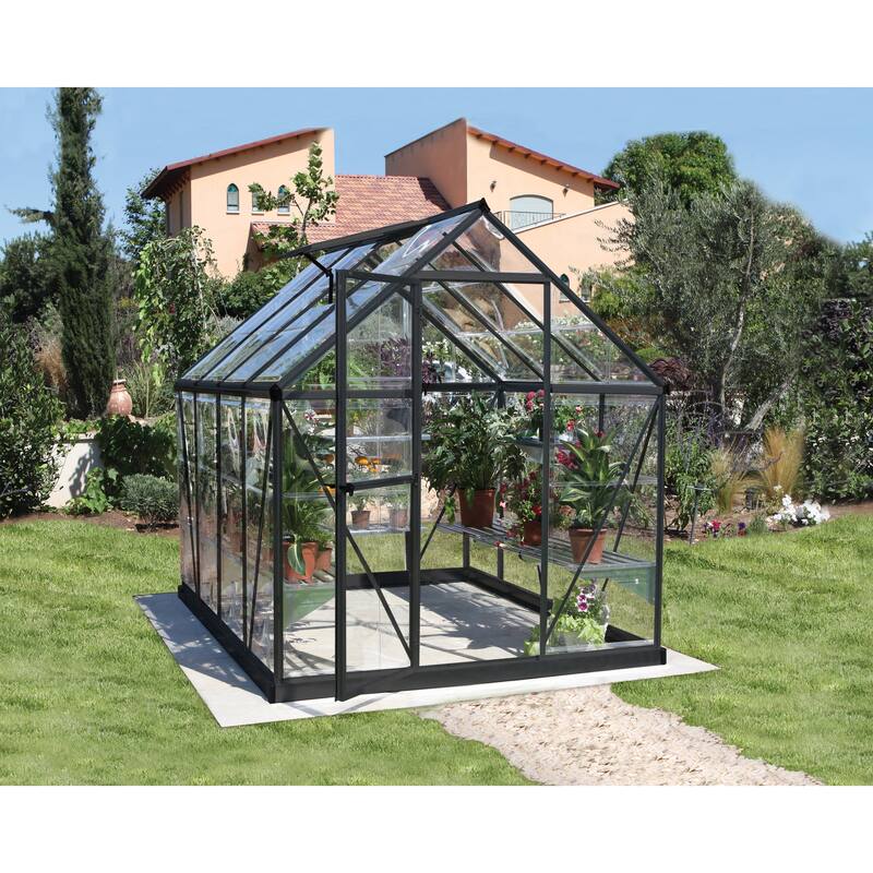 Harmony 6 ft. Silver & Grey /Clear DIY Greenhouse Kit