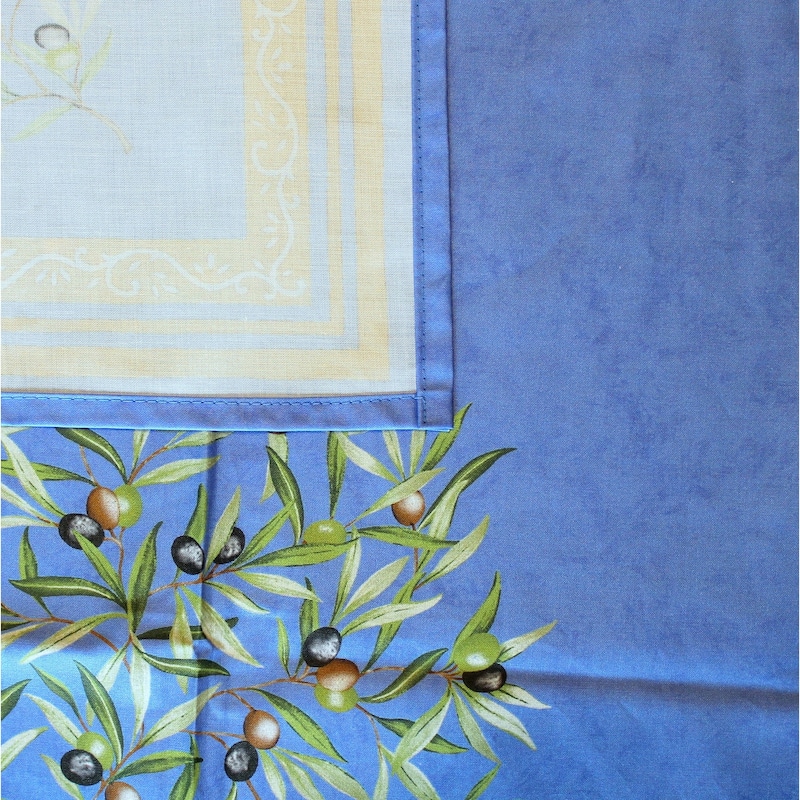 Wipeable Spill Resistant Provencal Cotton Cannes Collection Tablecloth