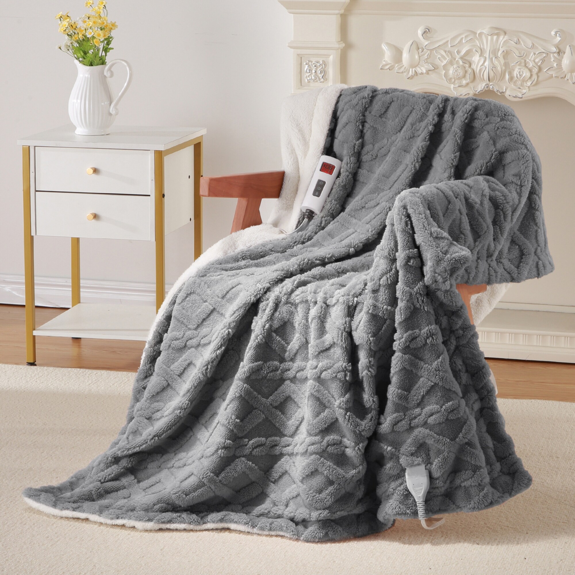 Battery operated heated blanket bed bath hotsell and beyond
