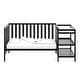 preview thumbnail 7 of 33, Storkcraft Pacific 4-in-1 Convertible Crib and Changer - 2 Open Shelves, Water-Resistant Vinyl Changing Pad with Safety Strap