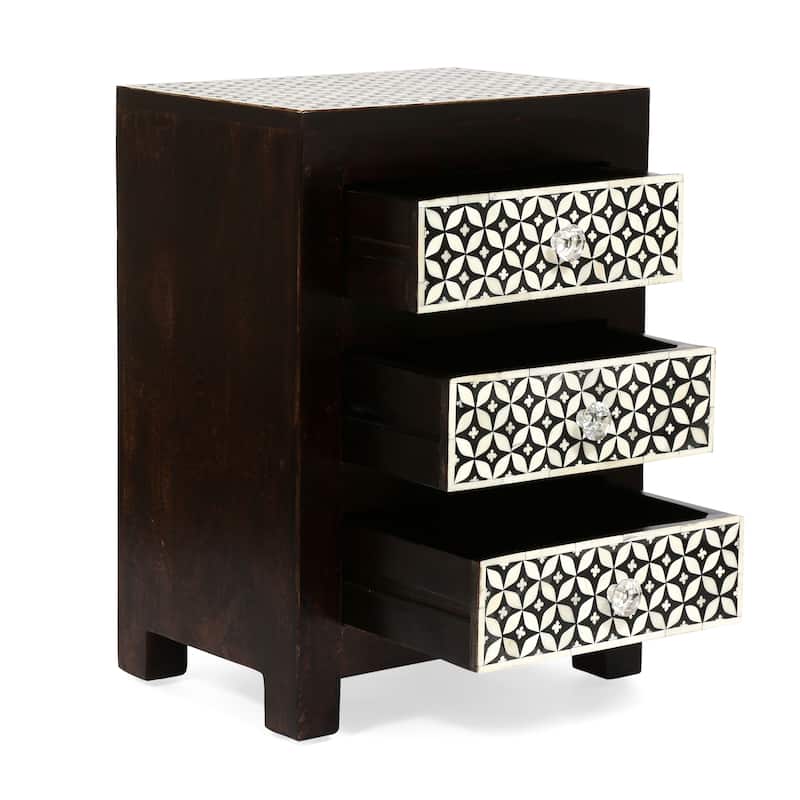 Benewah Boho Mango Wood Nightstand by Christopher Knight Home