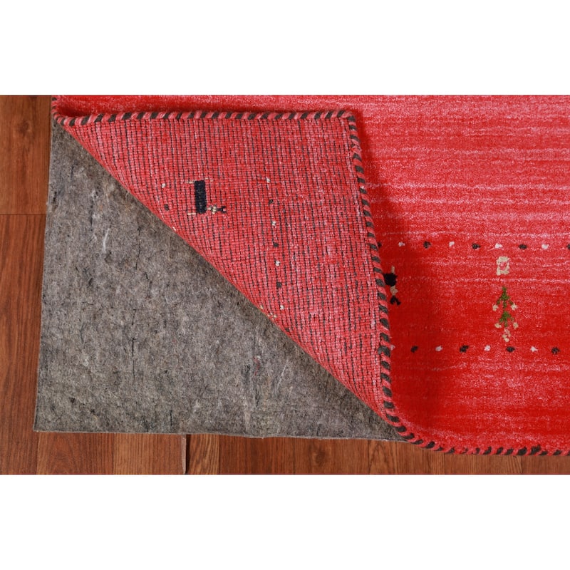 Striped Gabbeh Indian Runner Rug Handmade Wool Carpet - 2'6" x 10'0"