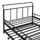 preview thumbnail 10 of 40, Metal Daybed with Trundle Bed and Curved Handle