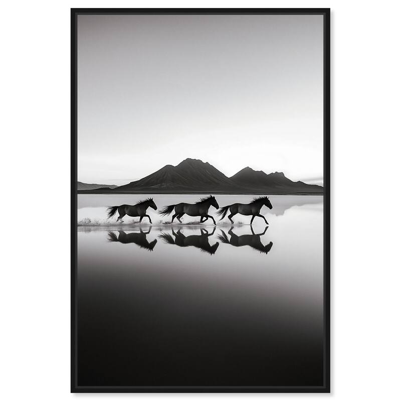 Run of Freedom II Canvas by Art Remedy - 10" x 15" - Black