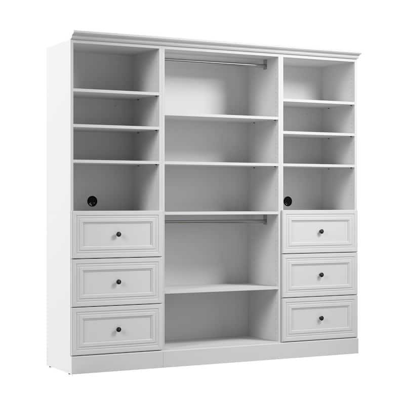 Versatile 86W Closet Organizer with Drawers by Bestar