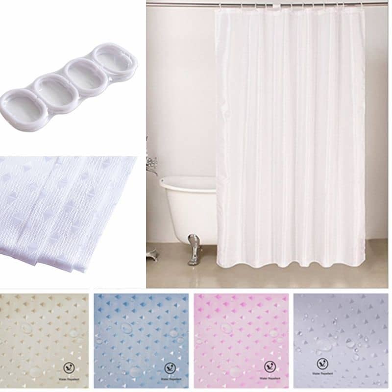 Diamond Dots Design Shower Curtain 4 Colors