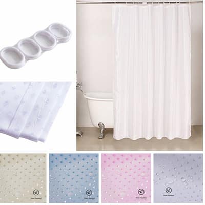 Diamond Dots Design Shower Curtain 4 Colors