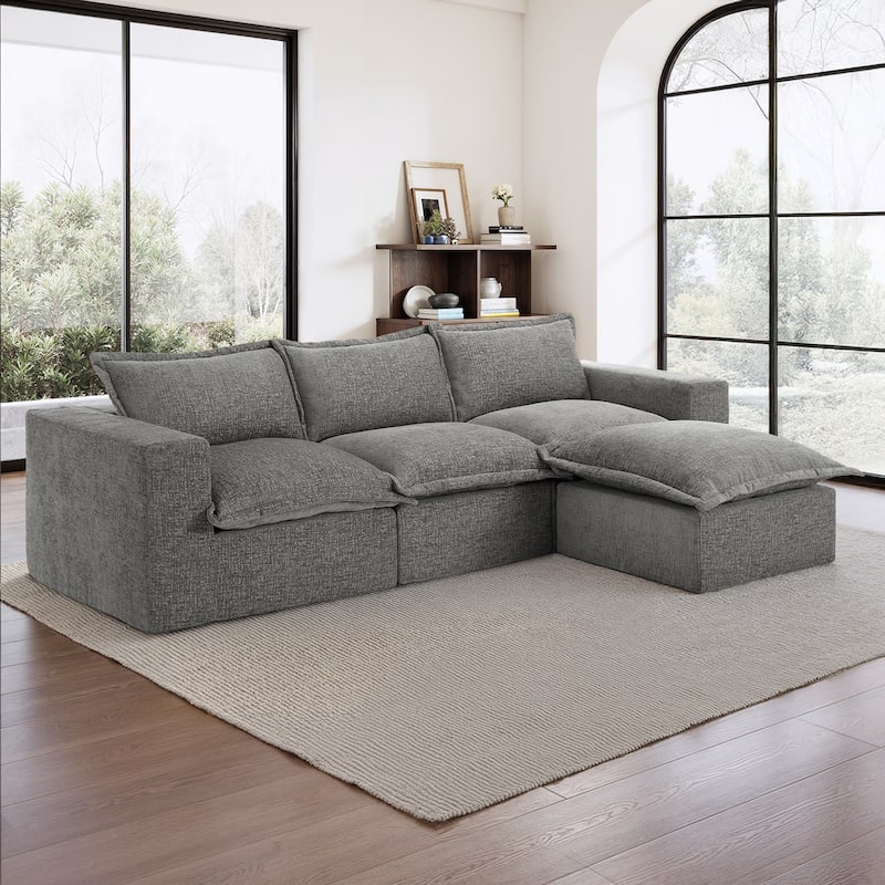 Comfy Cloud Couch Plush Modular Sectional Sofa For Living Room