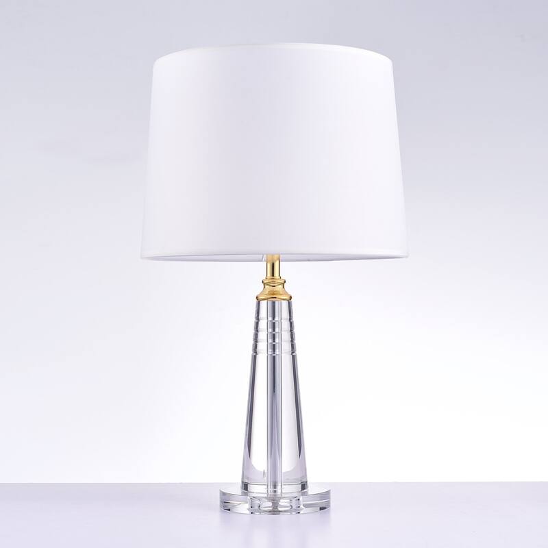 Pasargad Home Regal Collection Metal and Crystal Table Lamp Lights