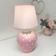 preview thumbnail 4 of 3, Bedtime Originals Flower Power Hand-Painted Custom Strawberry Lamp with Shade