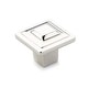 preview thumbnail 10 of 9, Schaub and Company Menlo Park 1-1/4 Inch Square Pyramid Cabinet Knob Polished Nickel