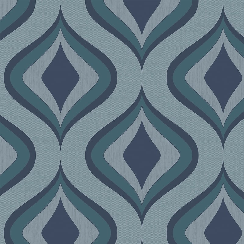 Transform Trippy Blue Peel & Stick Wallpaper