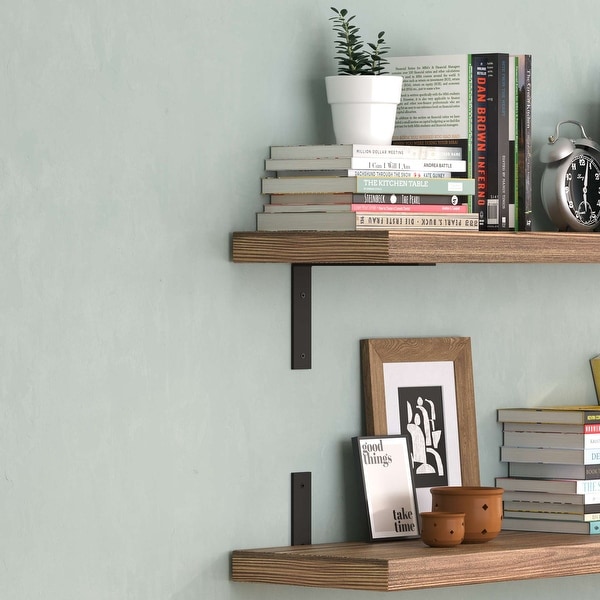 Cervo 60 in x11.25 in Rustic Floating Shelves for Wall - 2