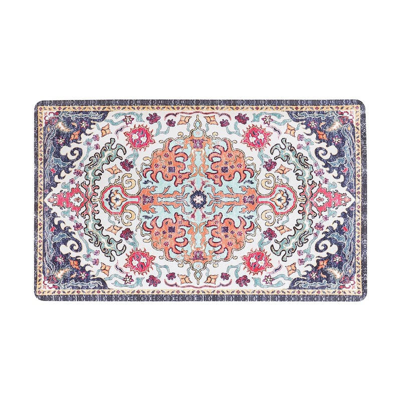 Bohemian Medallion Cushioned Anti Fatigue Standing Kitchen Mat