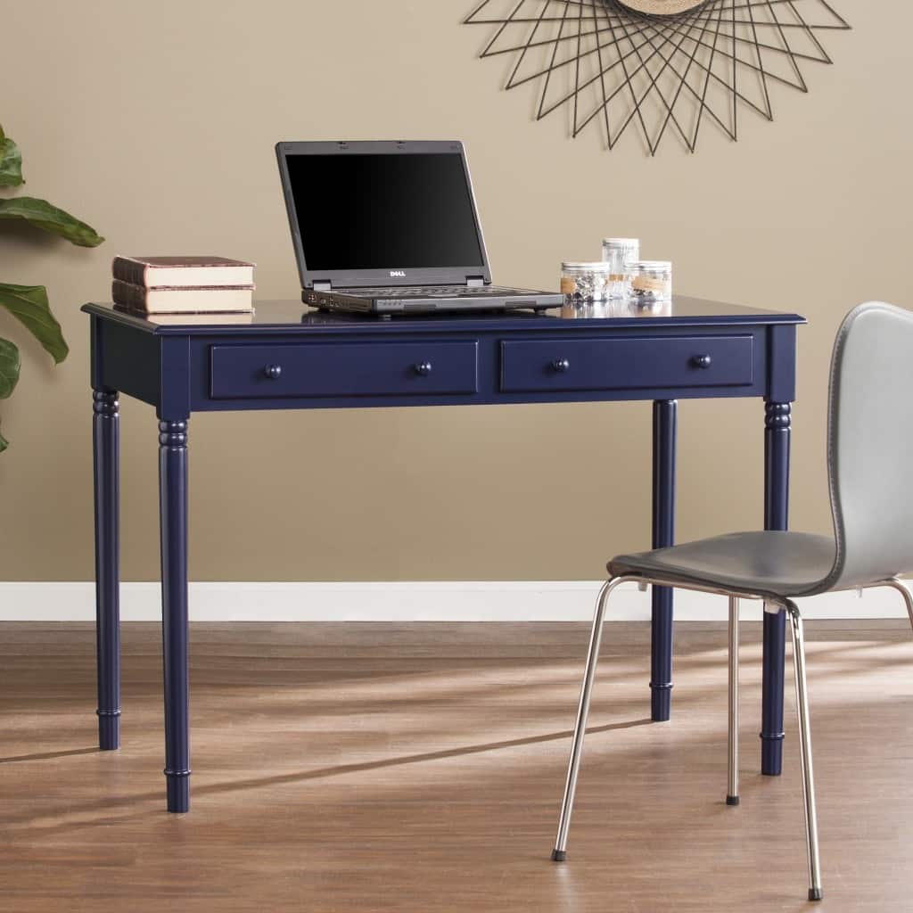 42.75" Navy Blue Writing Desk