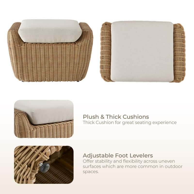 Patio Wicker Furniture Set Outdoor Rattan Bistro Set
