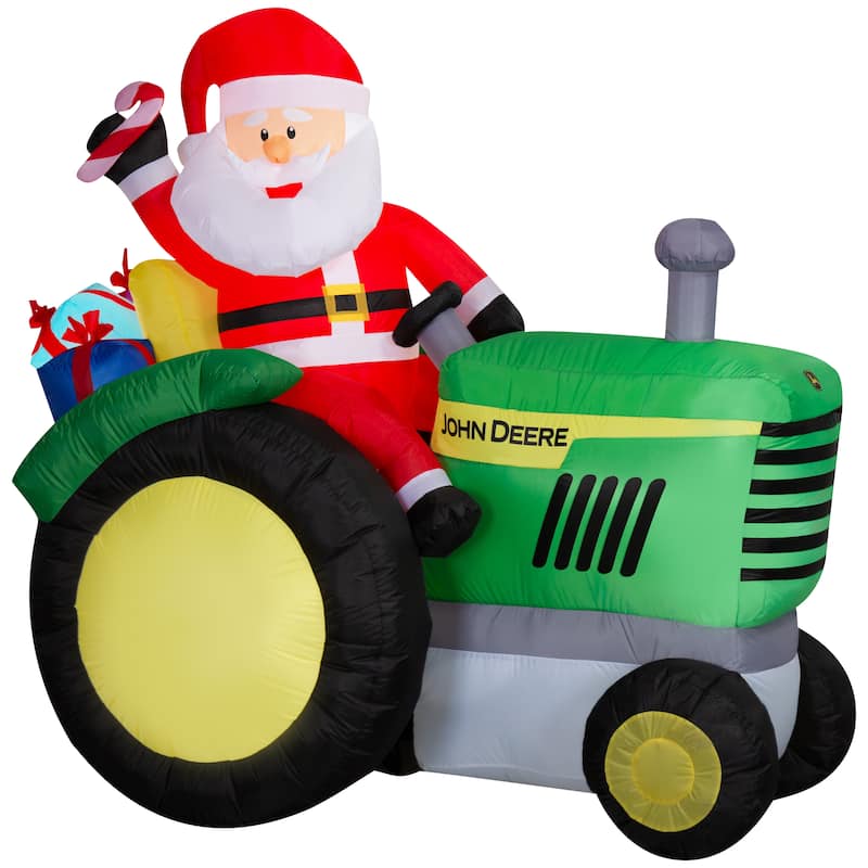 Airblown-John Deere Tractor w/Santa Scene-John Deere