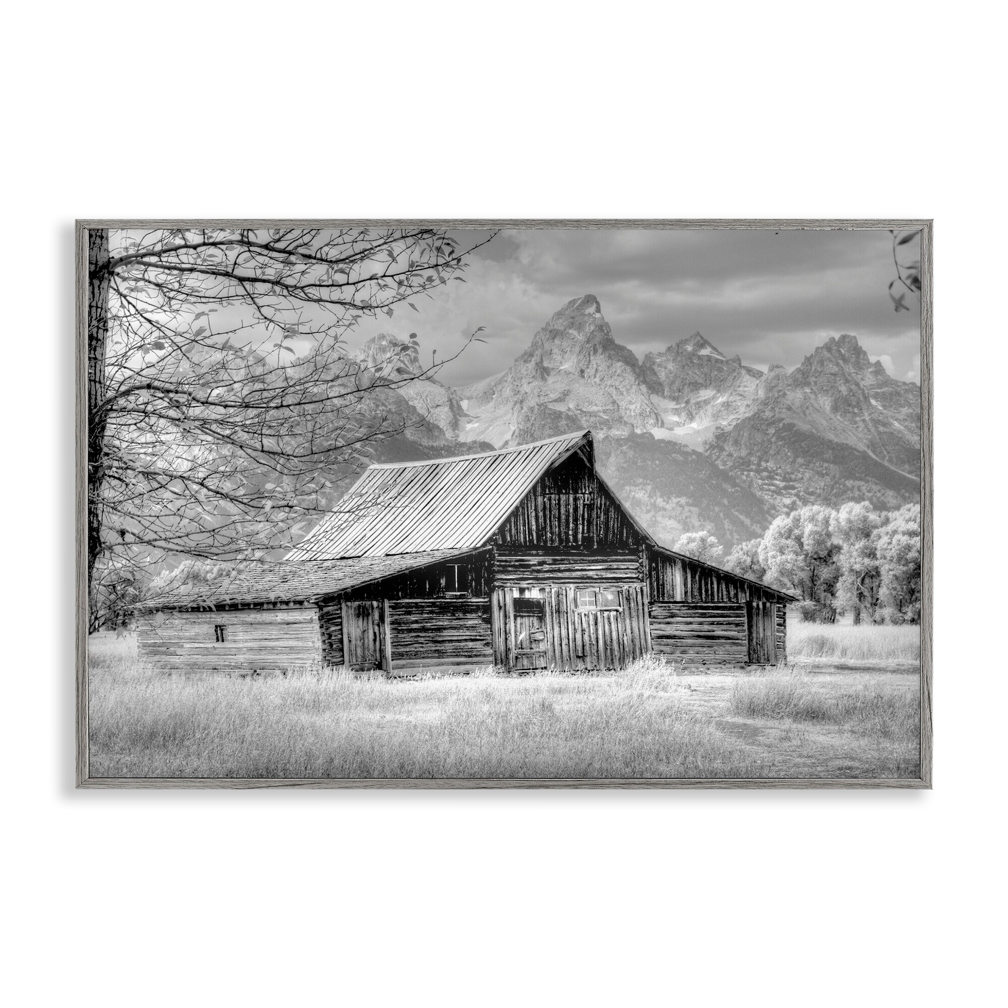 Stupell Sign of the Feather Barn Landscape Framed Giclee Art Design By Sally Linden