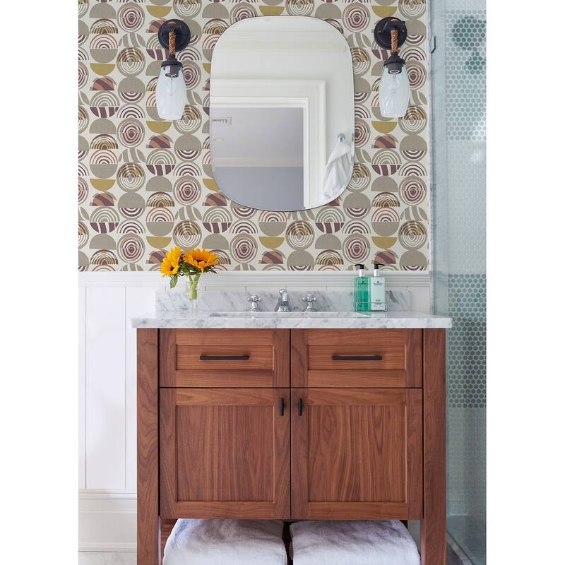 A-Street Prints Mage Plum Mod Geometric Wallpaper