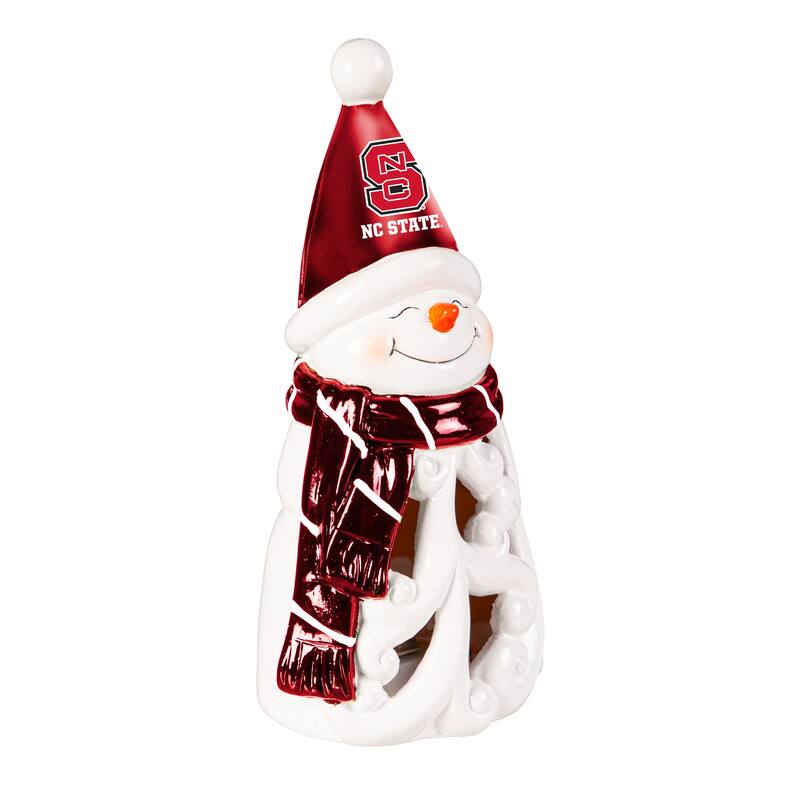 North Carolina State University Snowman LED Garden Statuary, 8"