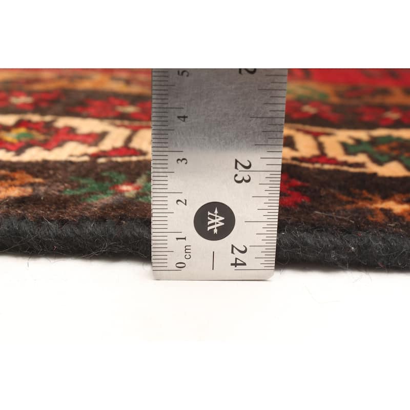 ECARPETGALLERY Hand-knotted Baluch Dark Red Wool Rug - 3'4 x 6'5