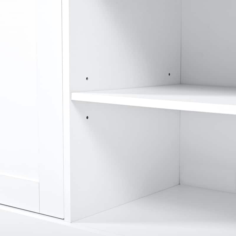 Modern 73.8" Wall Unit Entertainment Center with Bookshelves for TVs up to 70", TV Stand Media Console with Adjustable Shelves