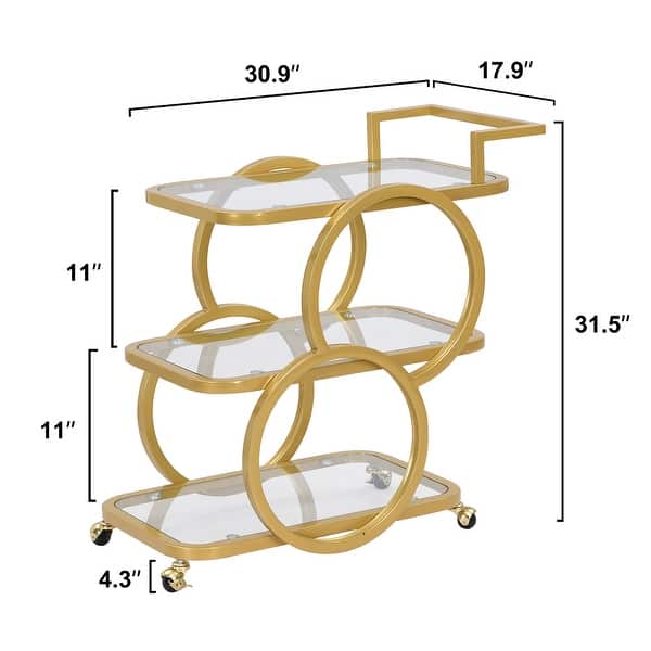 dimension image slide 0 of 3, Metal Bar Cart Silver Bar Carts for the Home
