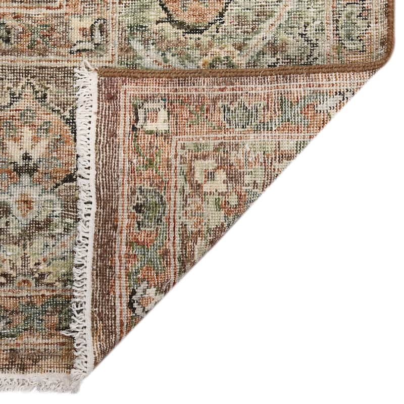 Milano Brenda Traditional Bordered Hand-Knotted Area Rug