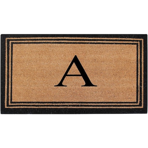 Pure Natural Coir Doormat with Heavy Duty PVC Backing,0.75 Inch Pile Height, Perfect for Outdoor Use