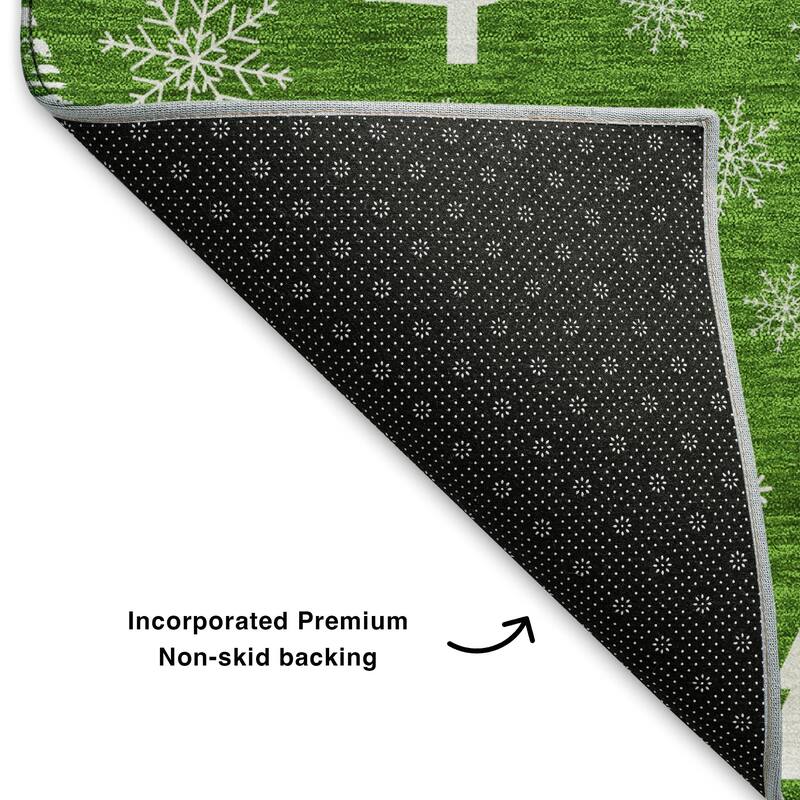 Premium Washable Super Soft Christmas Tree Mayfield Rug