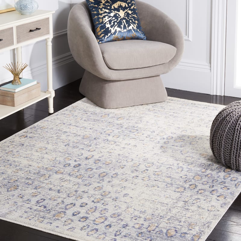 SAFAVIEH Illusion Roxane Vintage Viscose Rug - 5' x 7' - Grey/Cream