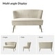 preview thumbnail 112 of 114, HULALA HOME Monica Modern Velvet Curved Tufted Back Loveseat with Metal Tapered Legs
