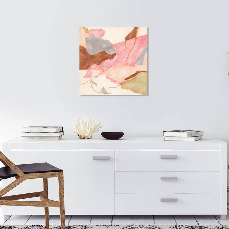 Wynwood Studio Canvas Abstract Grand Pink Canyon Pink and Modern & Contemporary Wall Art Canvas Print - 20 x 20