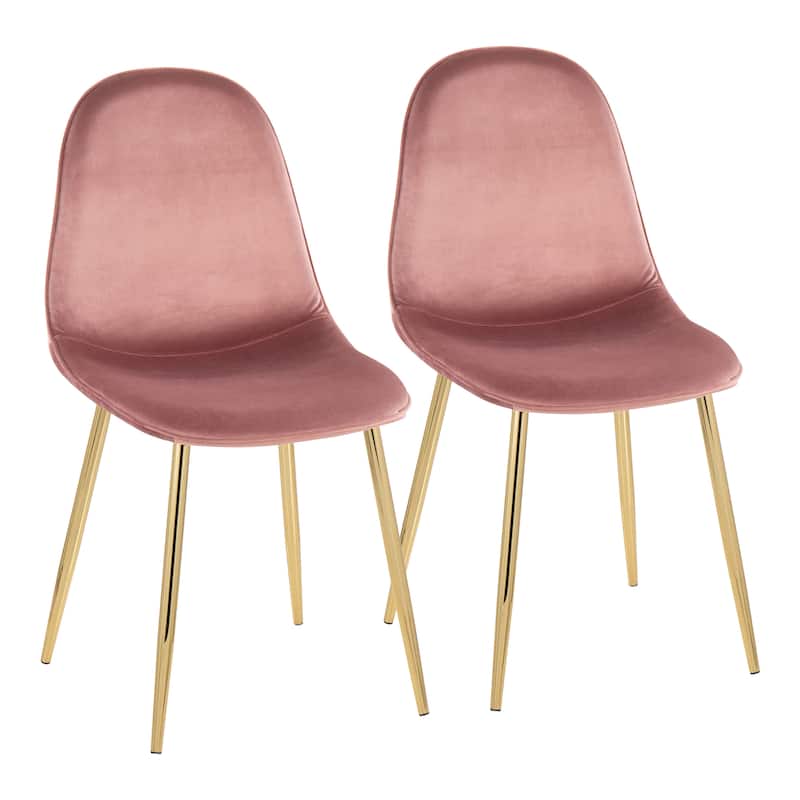 Silver Orchid Stone Gold Dining Chair - Set of 2