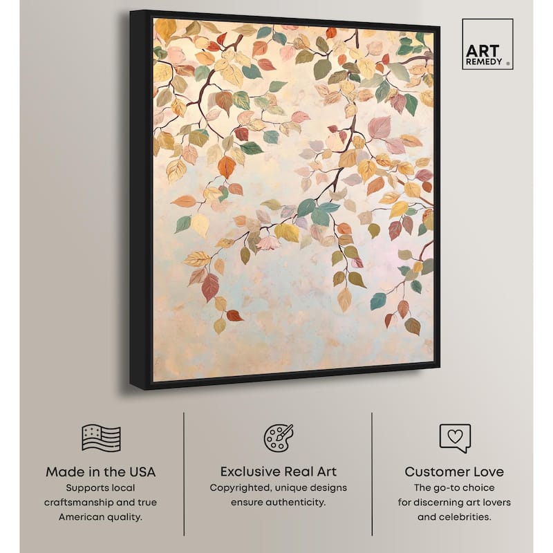Leaf Swirl Canvas by Art Remedy