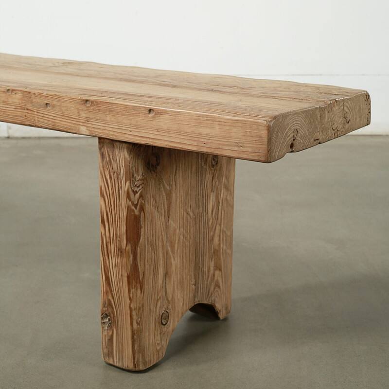 Bari Bench Approx. 78Wx14Dx18.5H Rustic Pine Wood Weathered Natural
