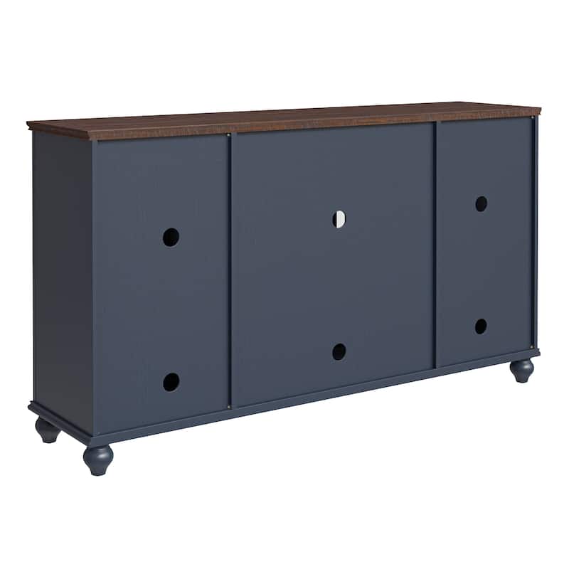 63" Vintage Style Wood Kitchen Accent Buffet Sideboard Cabinet - 63" in Width