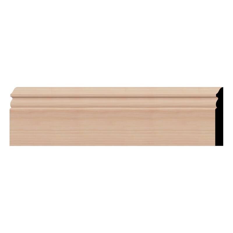 WM518: 9/16-in D x 5-1/4-in W x 96-in L Americraft Solid Hardwood Stain Grade Base Moulding - Cherry