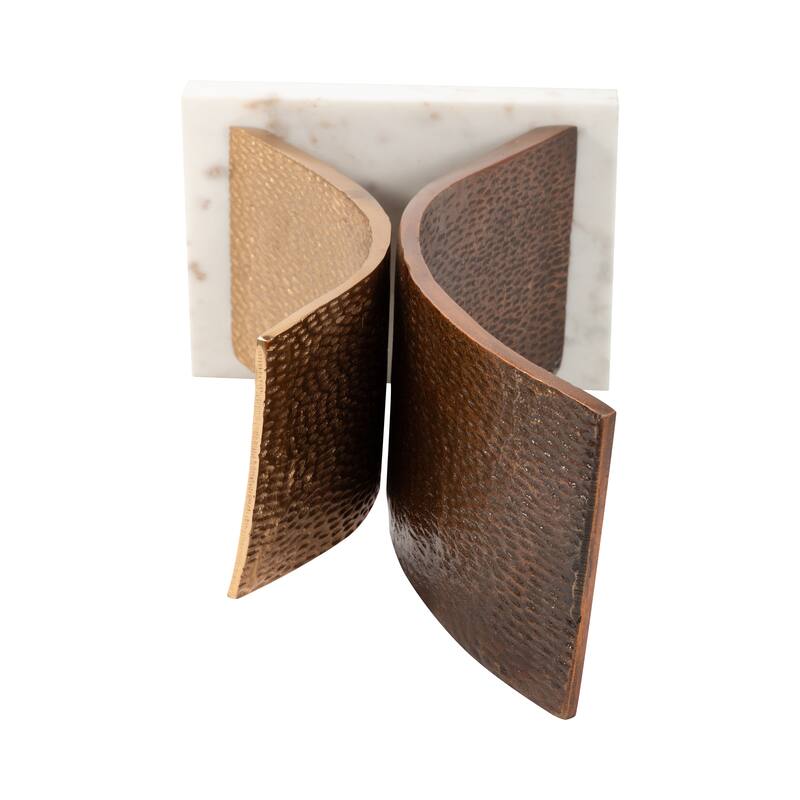 Sagebrook Home's Jennings 16" Gold X Statuary - Aluminum Elegance on Marble Base - Modern Home Decor Sculpture - 10" x 7" x 16"