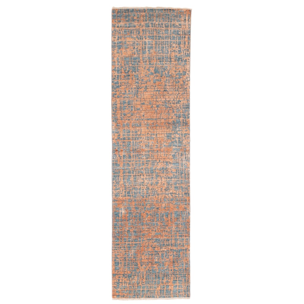 ECARPETGALLERY Hand-knotted Legacy Copper Silk, Wool Rug - 2'7 x 10'0