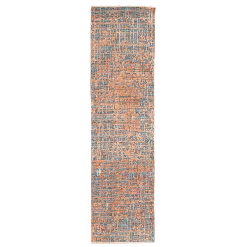 ECARPETGALLERY Hand-knotted Legacy Copper Silk, Wool Rug - 2'7 x 10'0