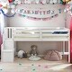 preview thumbnail 1 of 7, Modern Twin Size Loft bed With Staircase And Storage Or Entertainment Space for Bedroom White