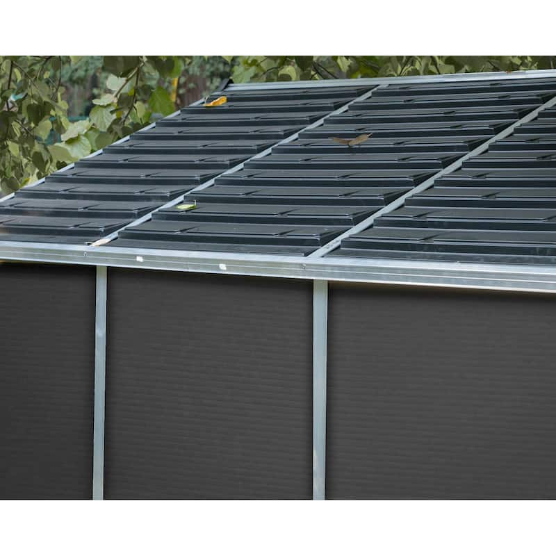 Rubicon 8ft. Dark Grey Polycarbonate Garden Storage Shed