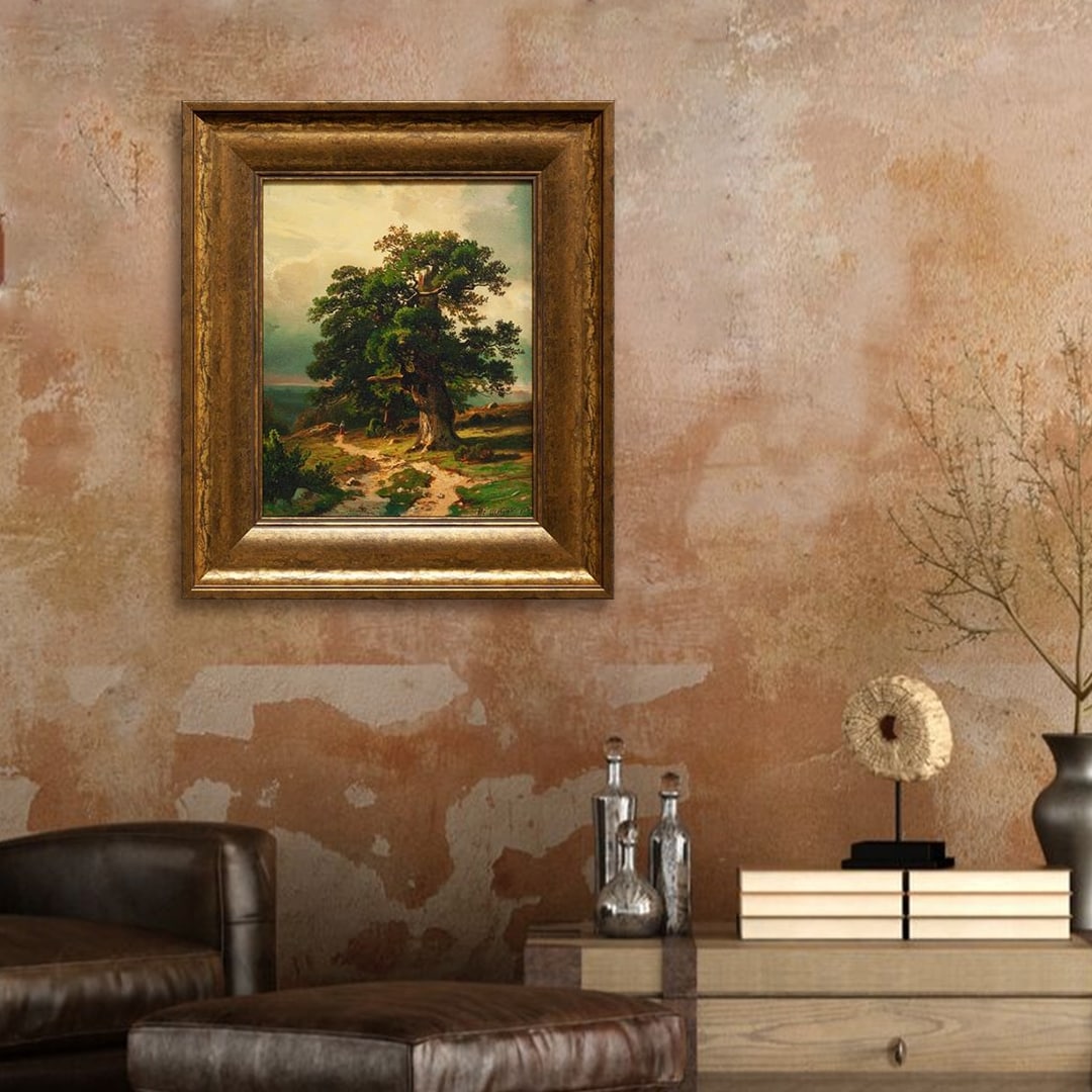 Oak By Ivan Shishkin Oil Painting Print On Museum Quality Canvas Gold 14 X 17 Framed Painting Overstock 28010240