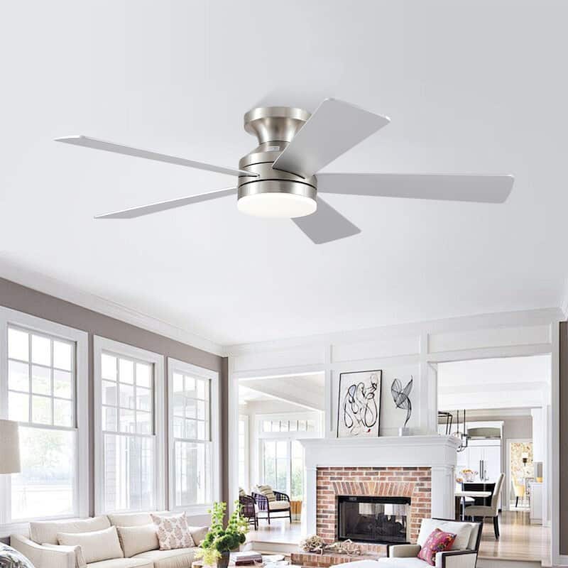 46" Low Profile Ceiling Fan with Light and Remote 3 Color Temperature Dimmiable LED,Powerful Air - 46 Inches