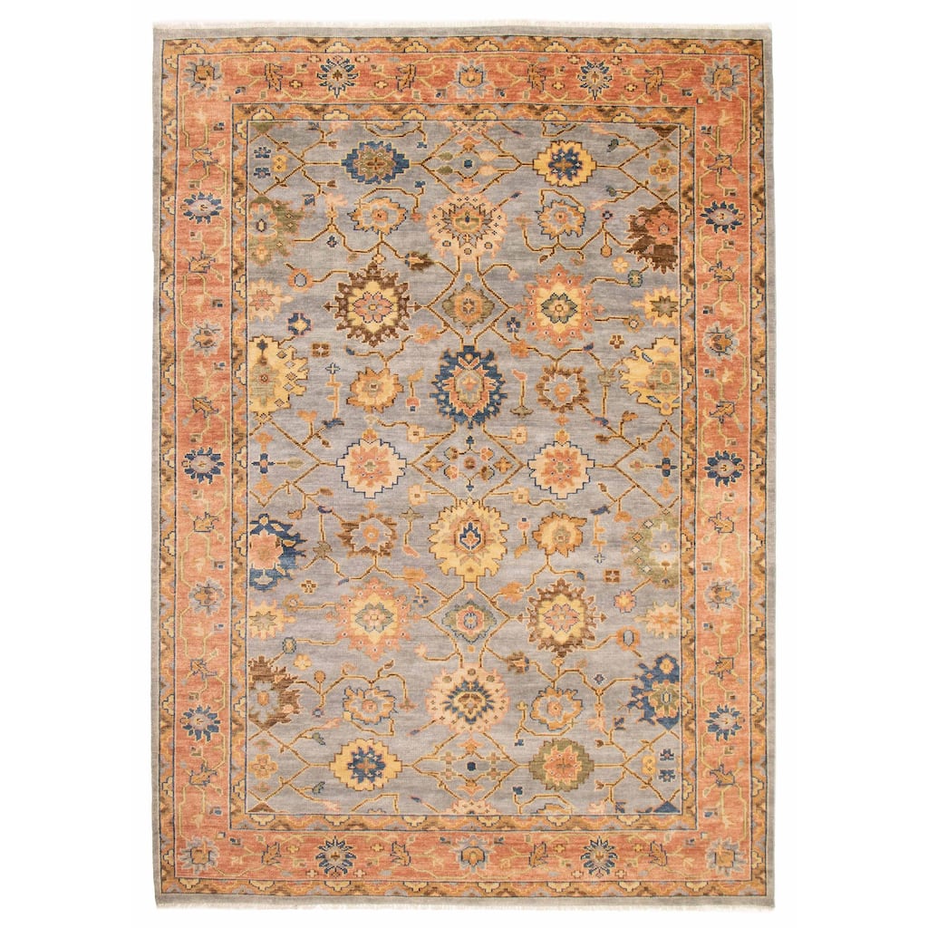 ECARPETGALLERY Hand-knotted Jules Serapi Grey Wool Rug - 9'10 x 13'11