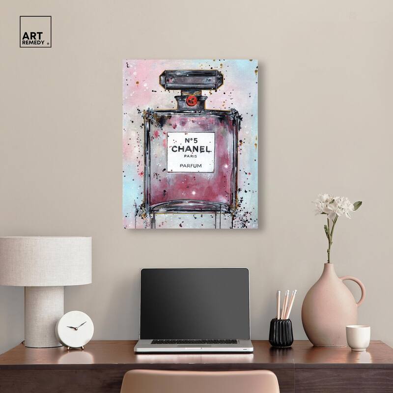 Doll Memories - Abstract Perfume Canvas by Art Remedy, Gallery Wrapped