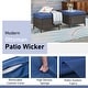 preview thumbnail 152 of 189, Pocassy Outdoor Wicker Sofa with Swivel Chair Fire Pit Table Furniture Set.