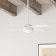preview thumbnail 1 of 19, Hunter 52" Dempsey Ceiling Fan w/LED Light Kit, Handheld Remote - Contemporary, Transitional Fresh White